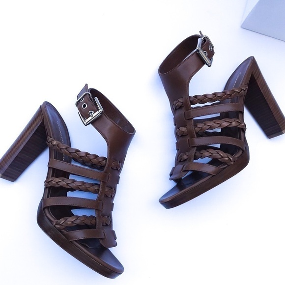 Gianvito Rossi Luggage Braid Block Heel Sandal - Picture 6 of 8